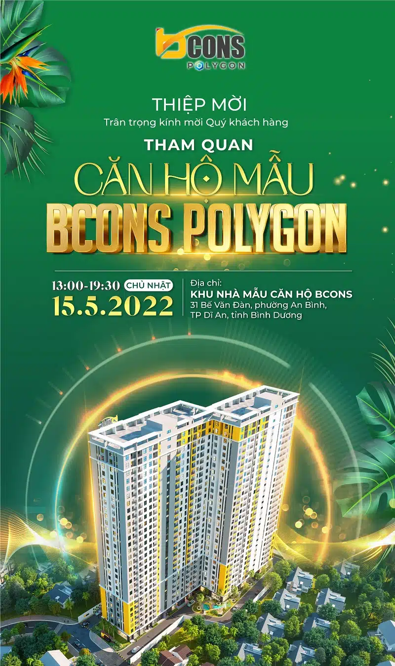 Bcons PS Land mời tham quan nhà mẫu Bcons Polygon 4 Thư mòi tham quan nhà mẫu Bcons Polygon