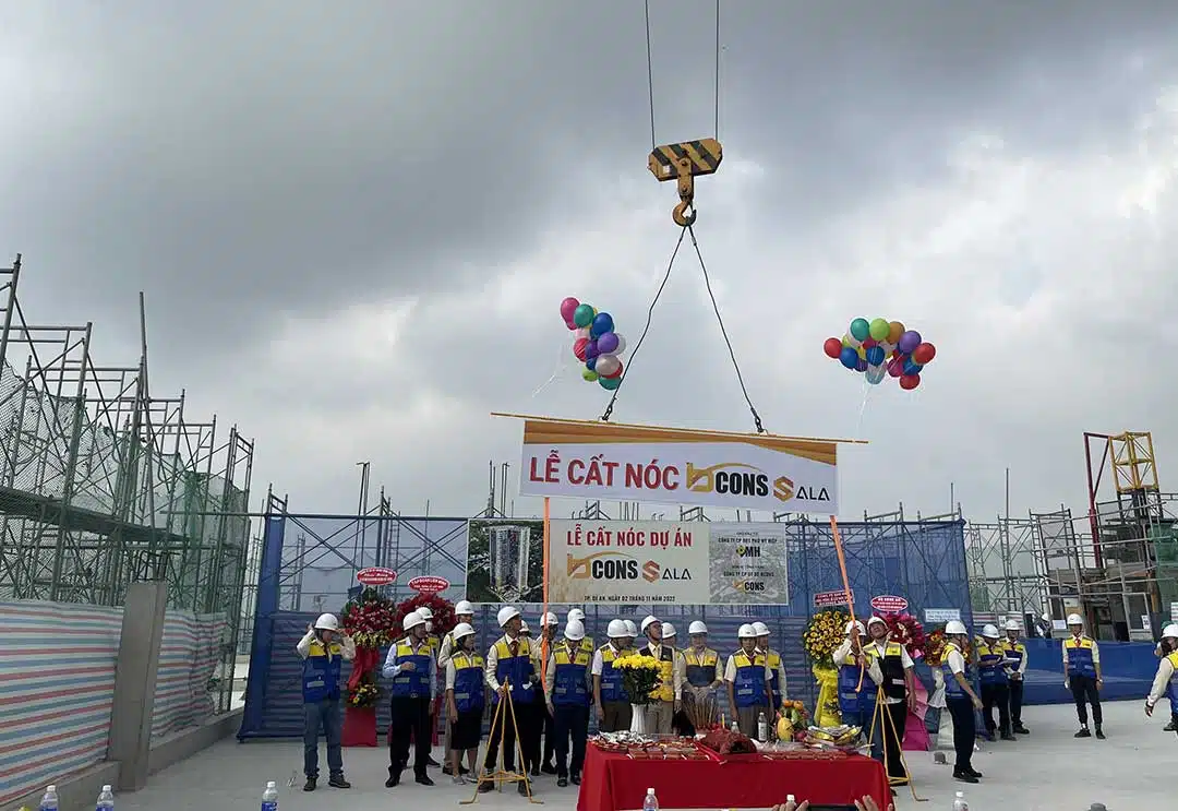 Lễ cất nóc Bcons Sala Dĩ An Bình Dương Tháng 11/2022 5 Buỗi lễ cất nóc Bcons Sala diễn ra tại đường Phan Bội Châu Phường Dĩ An