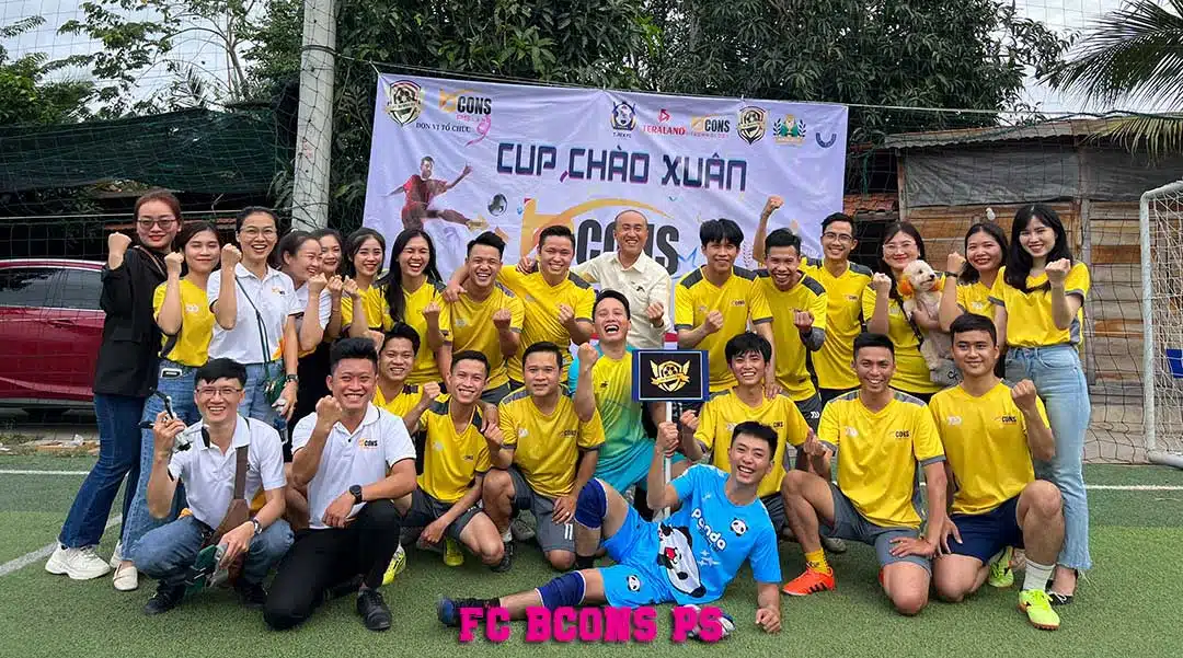 Giải bóng đá Cúp Chào Xuân Bcons 2023 13 Đội hình Bcons PS Land ứng cử viên vô địch giả bóng đá cúp chào xuân Bcons