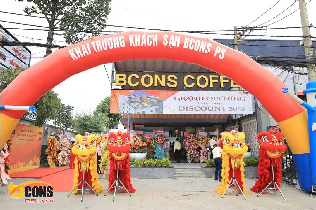 Thuê Khách Sạn Bcons PS 16 Bcons-Coffee-mặt-tiền