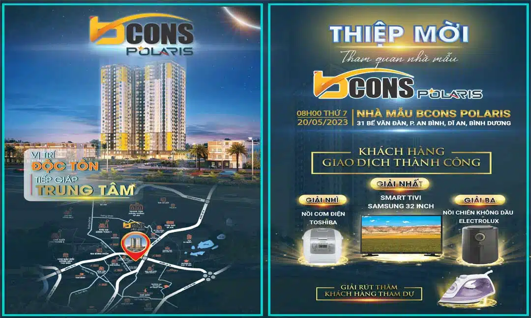 Sự kiện tham quan nhà mẫu Bcons Polaris Lê Trọng Tấn 6 Thơ mời tham dự sự kiện tham quan nhà mẫu Bcons Polaris
