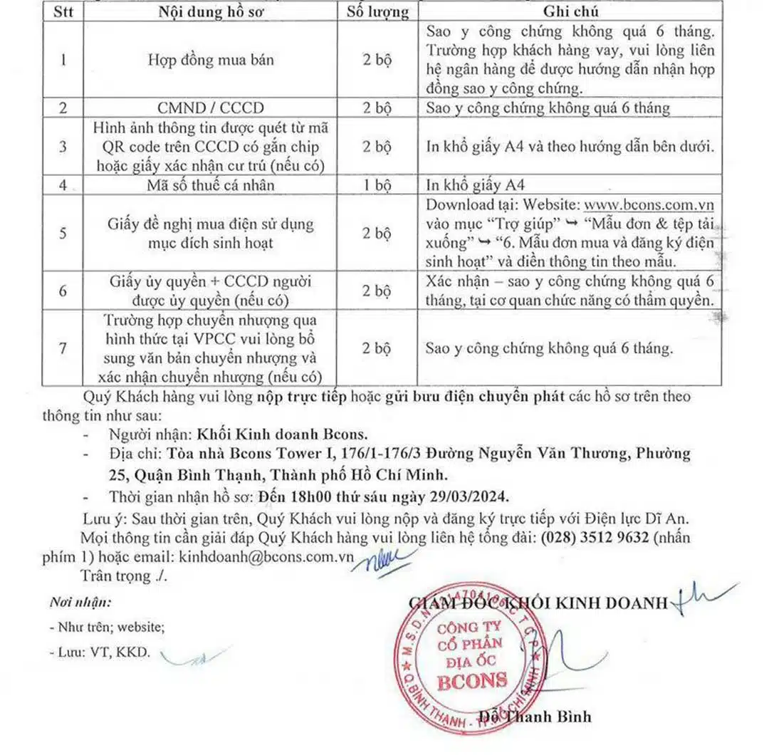 Nhận Nhà Bcons Polygon 2024 Khách Hàng Cần Chuẩn Bị Gì? 4 Hồ sơ đăng ký điện nhận nhà Bcons Polygon