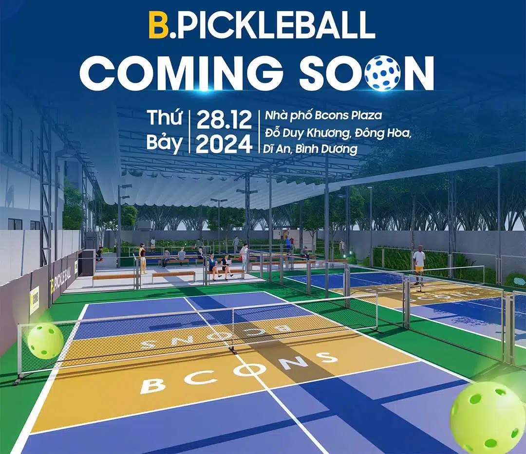 Trung Tâm Thương Mại Bcons City có gì 37 Sân Pickleball tại khu đô thị Bcons City