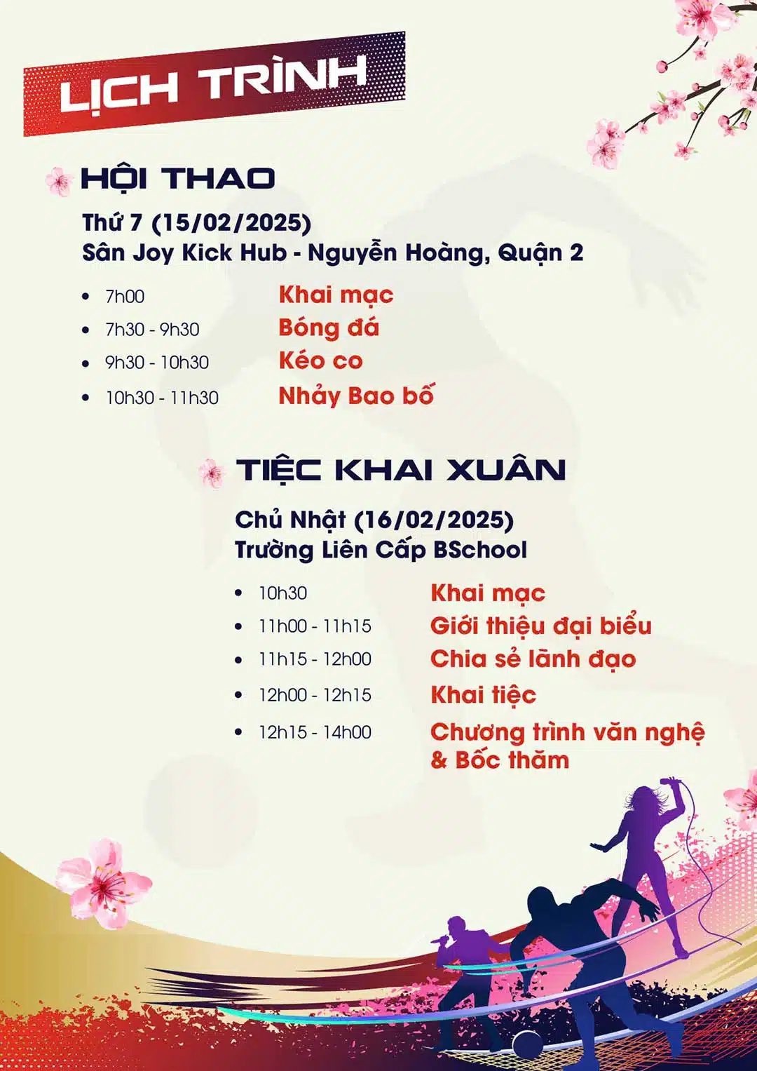 Hội Thao Khai Xuân Bcons PS Land 2025 10 Lịch trình hội thao khai xuân Bcons PS Land và tiệc khai xuân