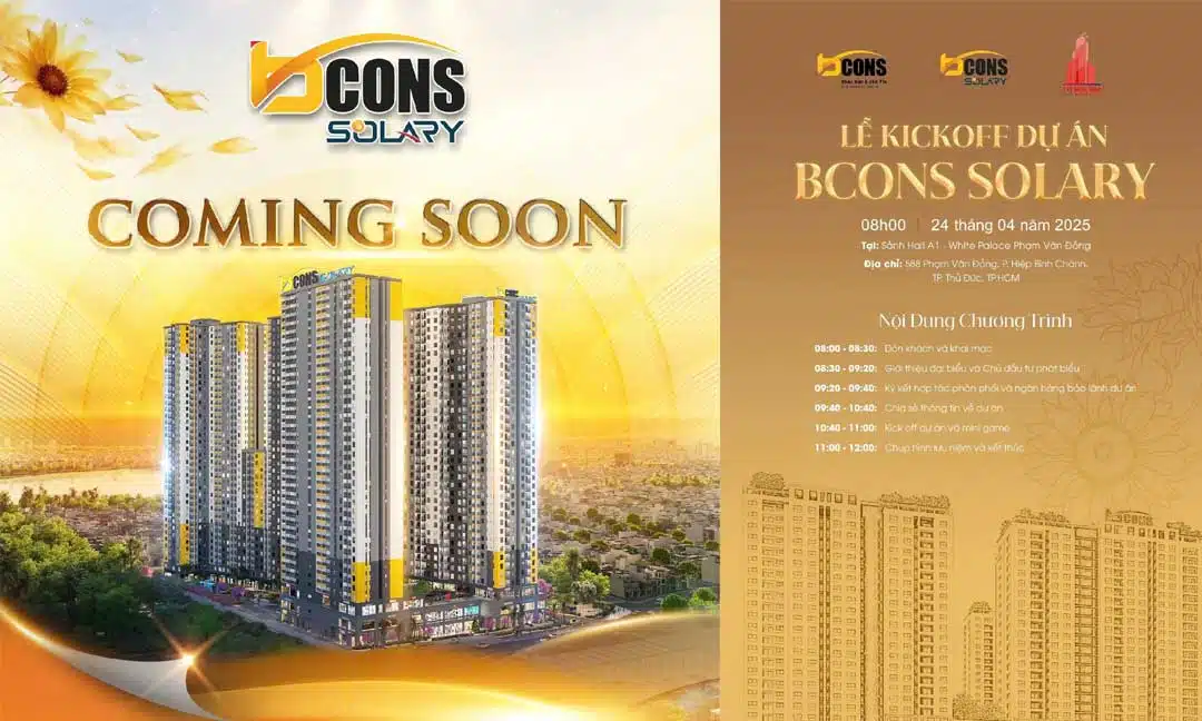Kick off Bcons Solary 1812 căn chung cư Tân Đông Hiệp Dĩ An 8 Thiệp mời tham dự lễ kick off Bcons Solary Tân Đông Hiệp