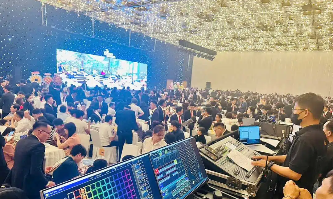 Lễ Giới Thiệu Bcons City 2 Tháp Green Diamond 05/10/2025 11 Hệ thống âm thanh ánh sáng tại sự kiện tháp Green Diamond
