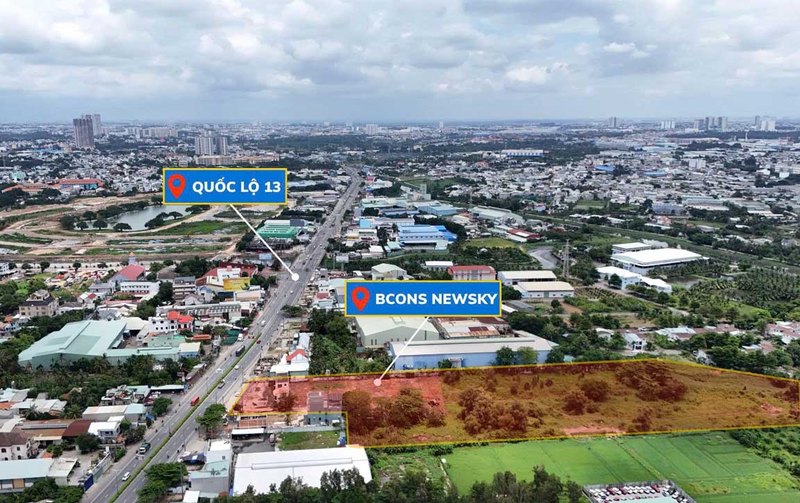 Hình ảnh thực tế khu đất Bcons Newsky