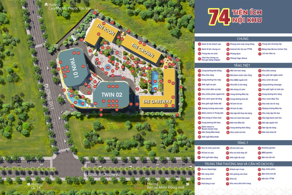 Những Điều Tân Sinh Viên Cần Biết Về Làng Đại Học Ở Dĩ An 25 Mặt bằng tiện ích Bcons Center City