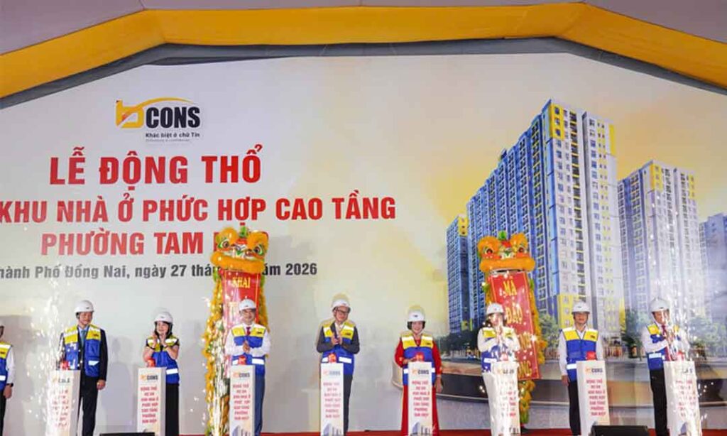 Động thổ Bcons Tam Hiệp Biên Hòa TP Đồng Nai 27/05/2026 11 Nghi thức bấm nút động thổ Bcons Tam Hiệp