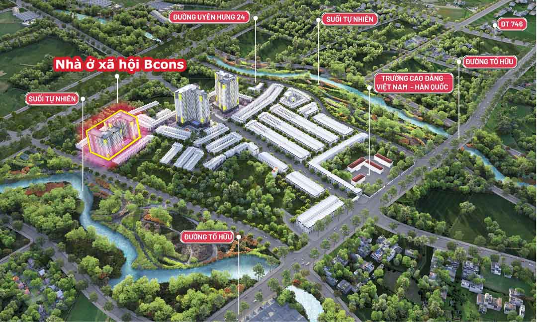 Khởi công nhà ở xã hội Bcons phường Tân Uyên 19/06/2026 9 Vị trí nhà ở xã hội Bcons